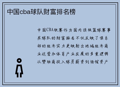 中国cba球队财富排名榜